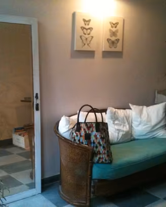 Divano due posti in vimini/rattan vintage