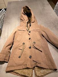Parka bambino con pelo e pelliccia