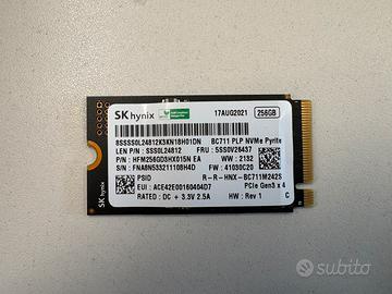 SSD Nvme 2242 256GB PCI gen3
