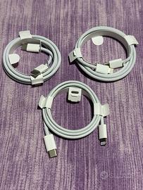 3 Cavetti ricarica Apple originali nuovi