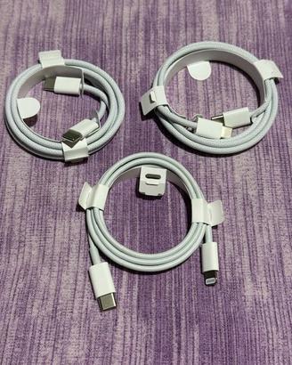 3 Cavetti ricarica Apple originali nuovi