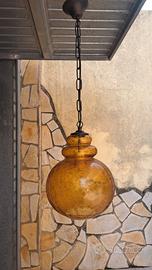 LAMPADARIO VETRO LAVORATO
