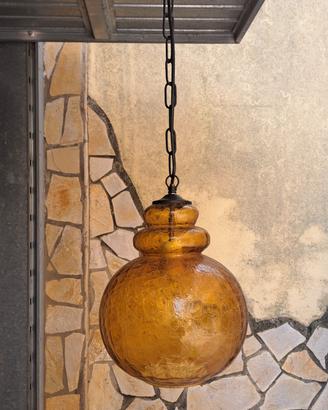 LAMPADARIO VETRO LAVORATO