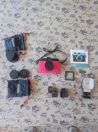 diana f+ rosa + flash + kit lenti