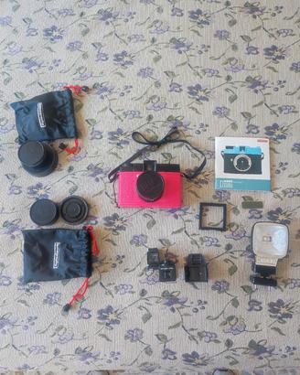 diana f+ rosa + flash + kit lenti