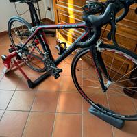 Bici corsa carbonio mis 51 compresa di rulli