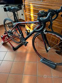 Bici corsa carbonio mis 51 compresa di rulli