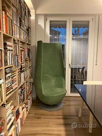 POLTRONA - ARMCHAIR TULIP VERDE di CAPPELLINI