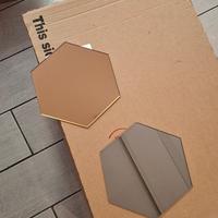 set specchi esagonali