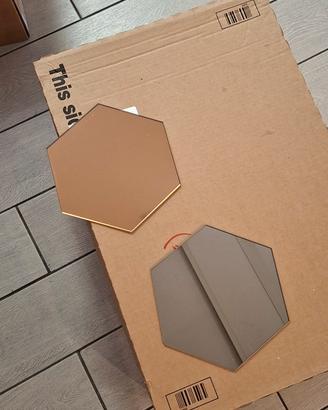 set specchi esagonali