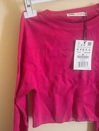 Maglione Pull&Bear fucsia nuovo con cartellino 