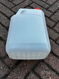 Tanica 5 litri in plastica pulita con tappo