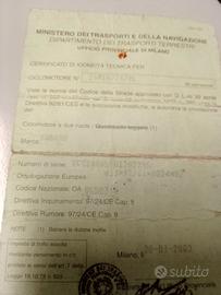 Certificato Yamaha MBK Booster 2002