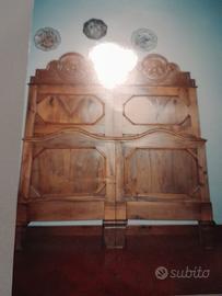 letto matrimoniale liberty noce biondo 