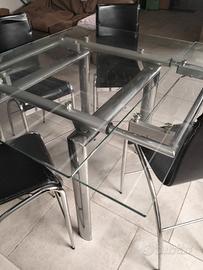 tavolo+sedie "High top" alti-set 2pouf+1 apribile 