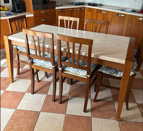 Tavolo con 6 sedie Usato 3621/U