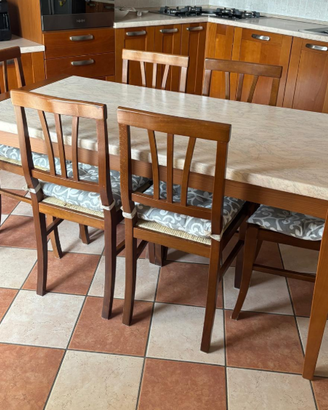 Tavolo con 6 sedie Usato 3621/U