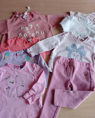 Lotto abbigliamento bambina 9-12 mesi