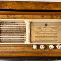 Radio giradischi Phonola in radica