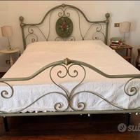 Letto matrimoniale 160 x 190 ferro  materasso