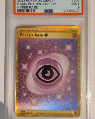 Pokemon PSA 9 Energia Base Psiche 207/165 set 151