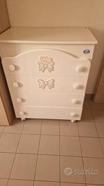 fasciatoio con vaschetta e base appoggio neonato