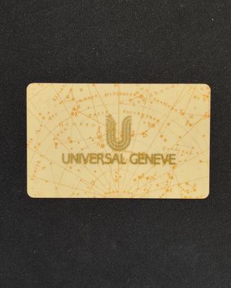 CARTA CARD GARANZIA  OROLOGI UNIVERSAL GENEVE 
