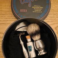 Set barba vintage rasoio shavette + pennello con s