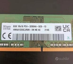 RAM 8gb DDR4 3200 MHZ SODIMM