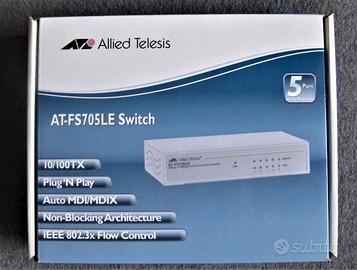 Allied telesis at-fs705le switch 10/100 tx 5 port