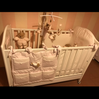 Lettino Nanan Puccio rosa nuovo bambini + box