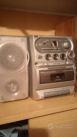 radio con cassette e casse united