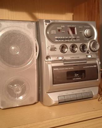radio con cassette e casse united