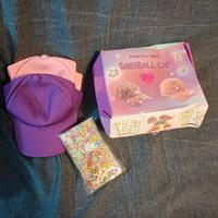 set 2 cappellini baseball da decorare