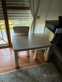 Tavolo + 2 sedie bambino Ikea Mammut