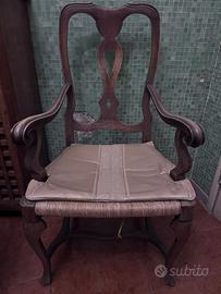 Coppia poltrone e scrivania riproduzione da antico