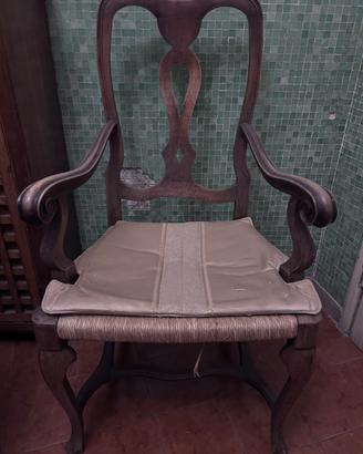 Coppia poltrone e scrivania riproduzione da antico