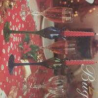 Set bicchieri + candele Campania decor nuovo 