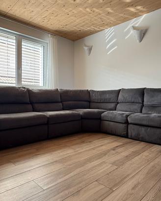 Divano 6 posti angolare con 2 RELAX elettrici