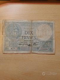 Banconota 10 franchi Francia 1941