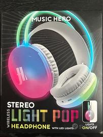 Cuffie SBS Stereo Light Pop LED RGB Wireless