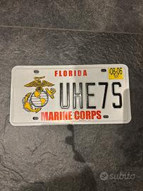 Targa auto USA originale USMC scaduta collezzione