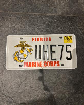Targa auto USA originale USMC scaduta collezzione