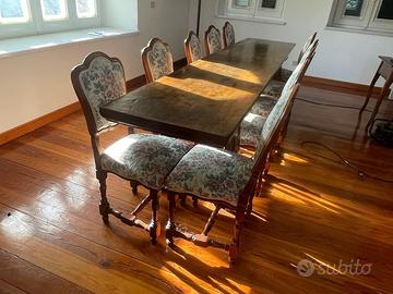 Tavolo Antico Frattino 3 metri in Olmo Massello -