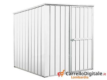 Box da giardino lamiera acciaio 175x185cm bianco