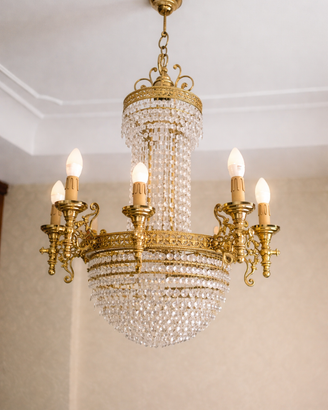 Lampadario classico a cristalli