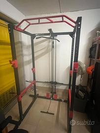 Rack Multipower con Lat Machine e Pulley