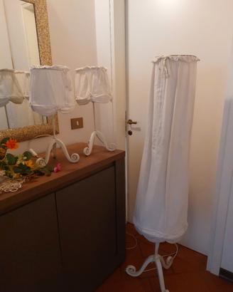 tris lampade bianche da camera stile provenzale a 