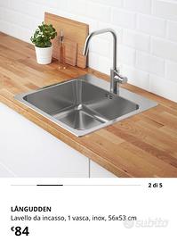 Lavello e ribinetto inox IKEA valore nuovo 170euro