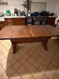 Tavolo legno massello allungabile
